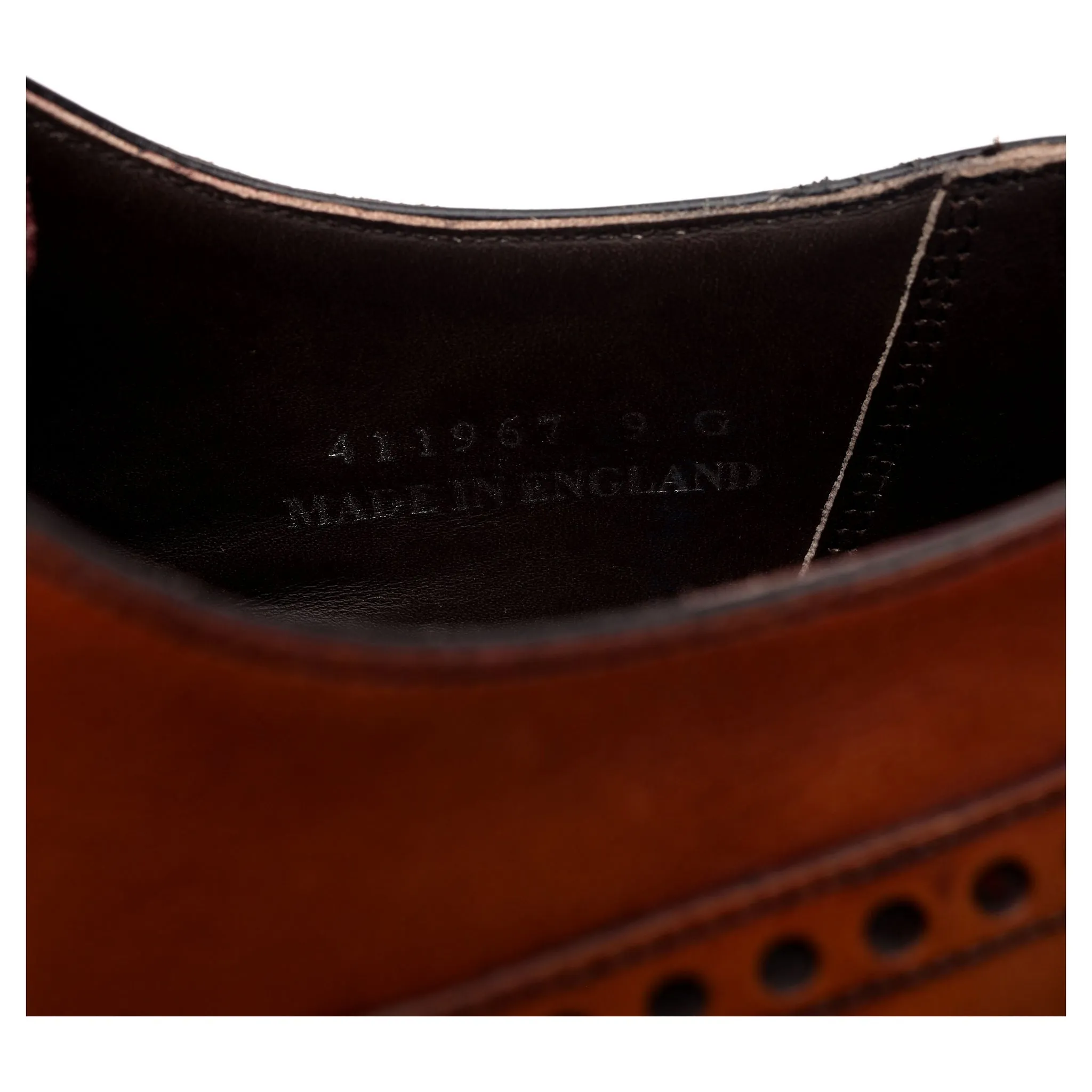 'Flore' Tan Brown Leather Oxford Brogues UK 9 G