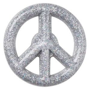 Glitter Peace Sign Jibbitz