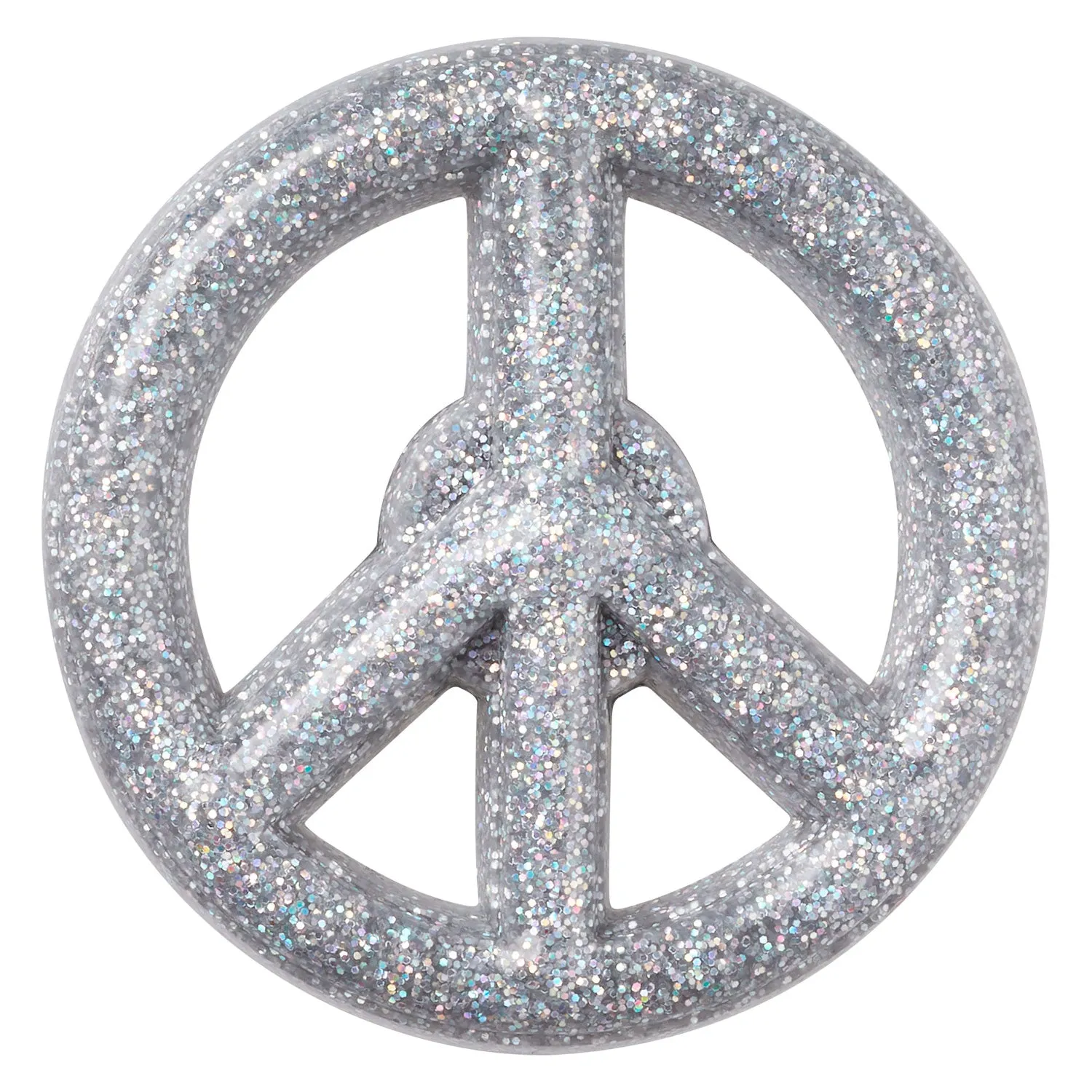 Glitter Peace Sign Jibbitz