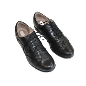 Hamble Oak Black Leather School Brogues