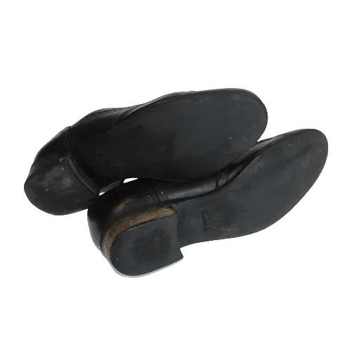 Hamble Oak Black Leather School Brogues