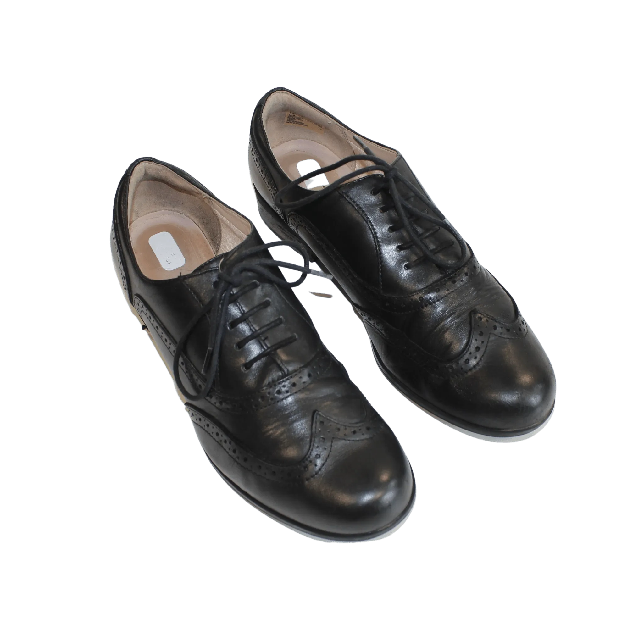 Hamble Oak Black Leather School Brogues