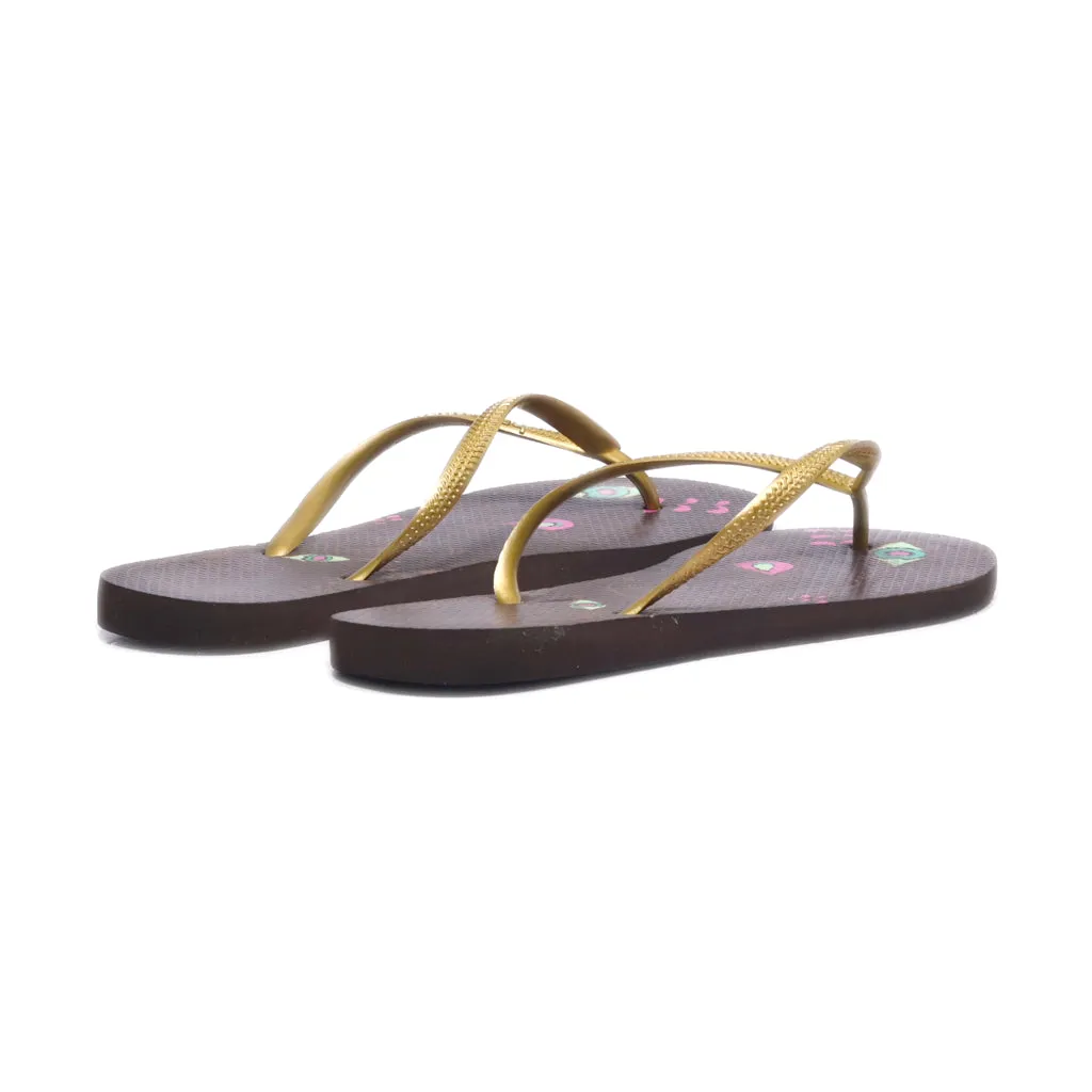 Havaianas Slippers Rubber Gold Colour For Women