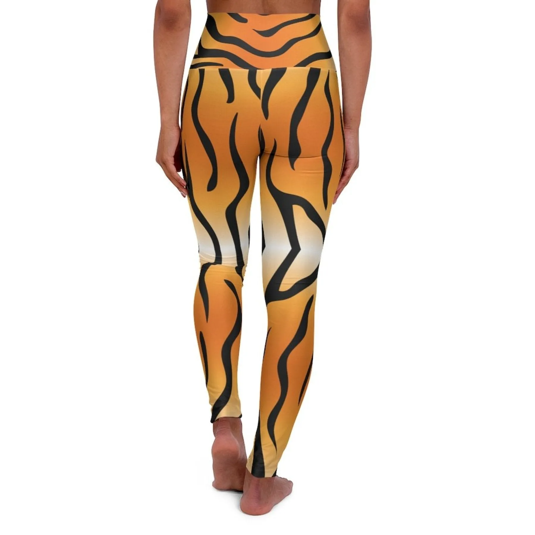 High Waisted Yoga Leggings, Tiger Stripes by inQue.Style