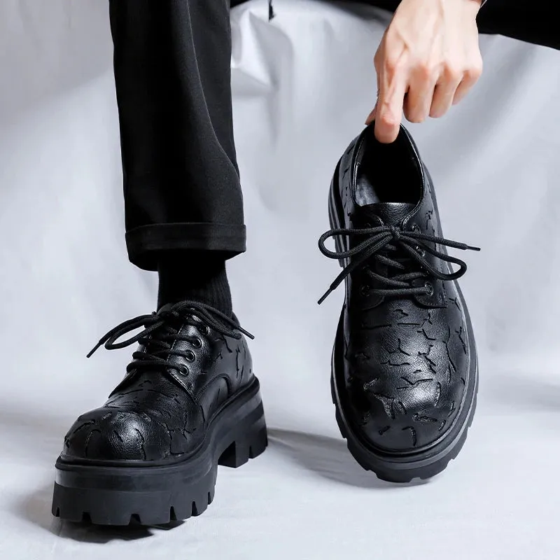Hnzxzm Men Dress Shoes lace up oxfords Patent Leather Brogue Shoe Male Formal Party Office Shoes Men Oxfords Business Moccasins Shoes