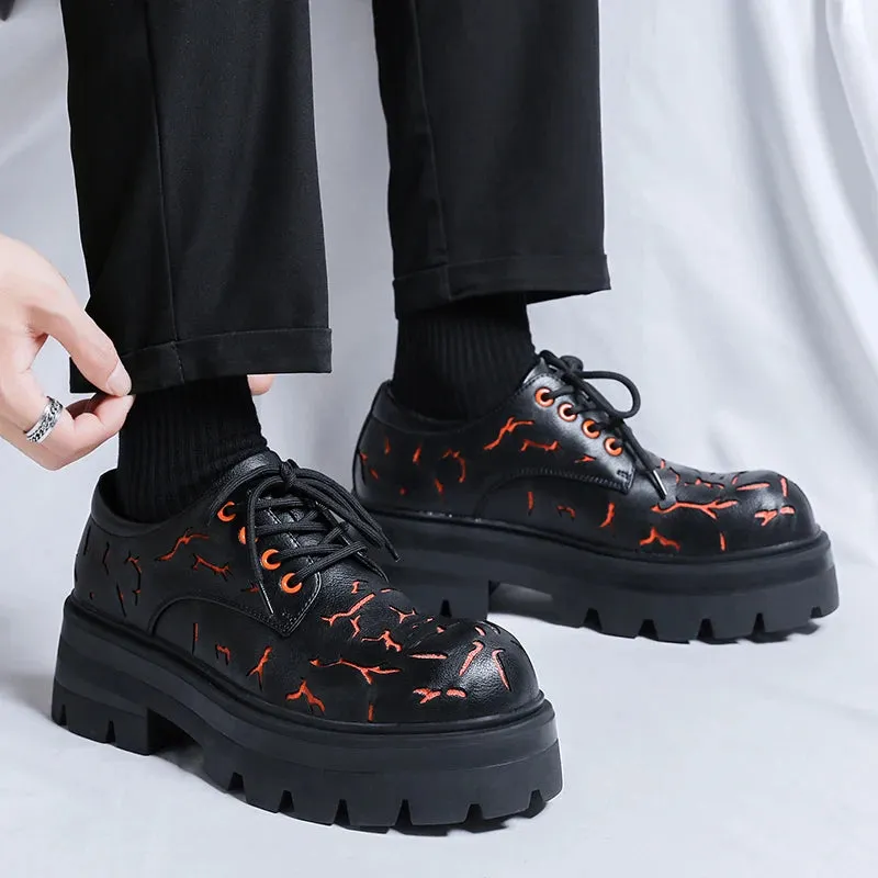 Hnzxzm Men Dress Shoes lace up oxfords Patent Leather Brogue Shoe Male Formal Party Office Shoes Men Oxfords Business Moccasins Shoes