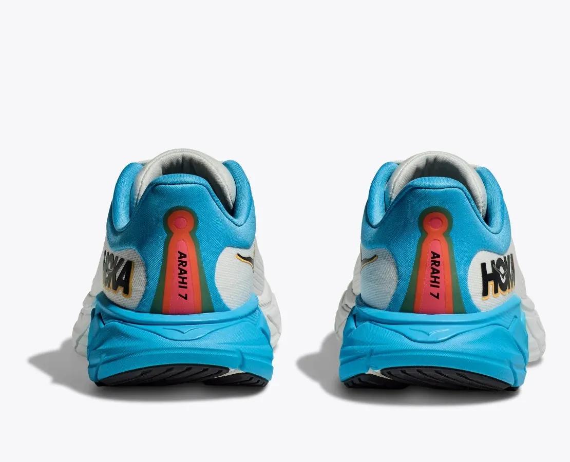 'Hoka' Women's Arahi 7 - Blanc De Blanc / Swim Day
