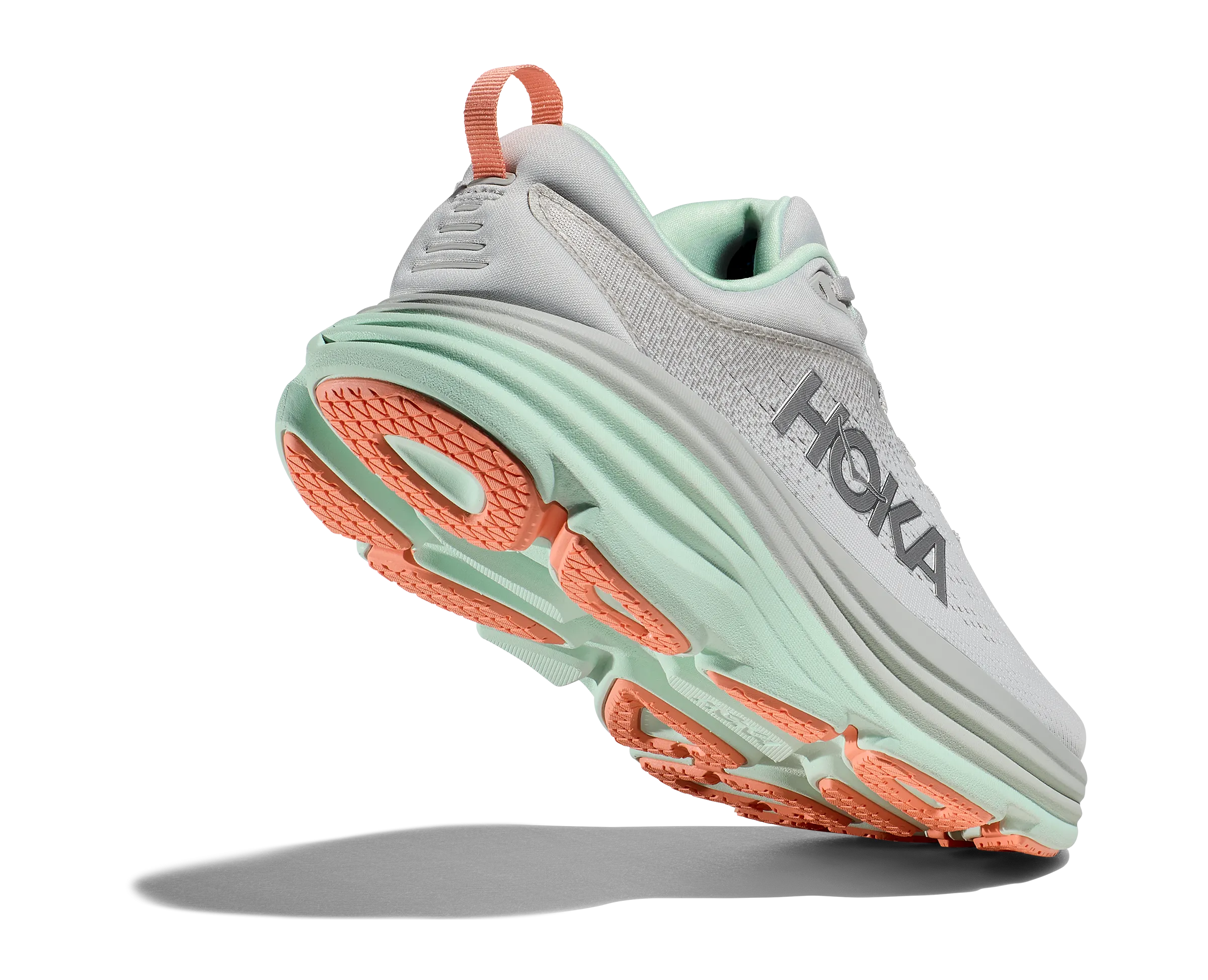 Hoka Womens Trainer Bondi 8 Stardust/Aqua Breeze