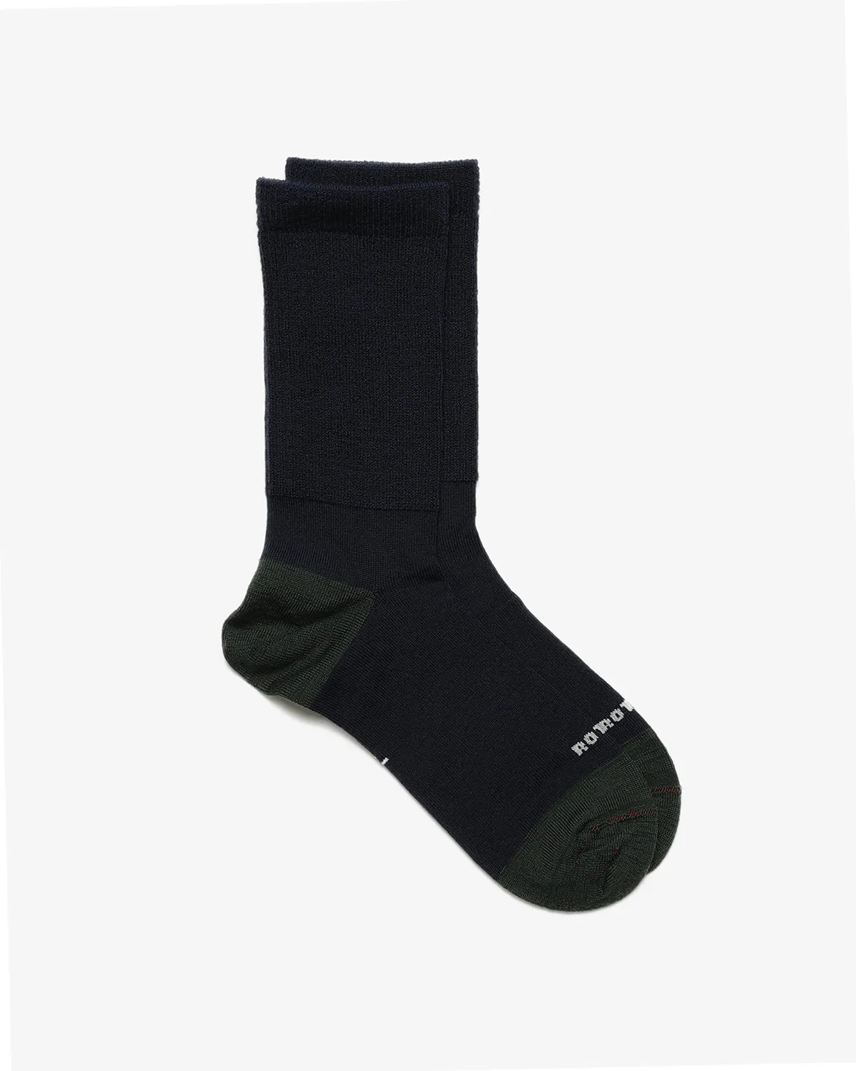HYBRID MERINO CREW SOCKS NAVY/DARK GREEN