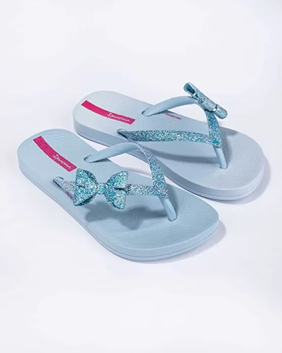Ipanema Kid's Ana Sparkle Bow Flip Flop - Blue