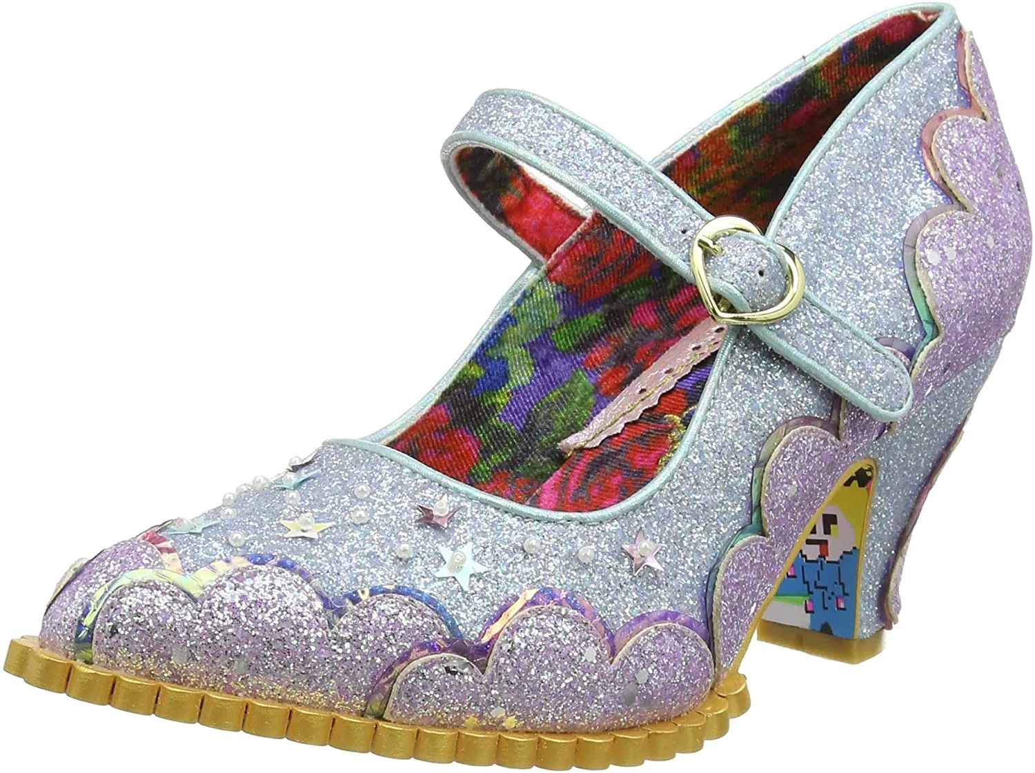 Irregular Choice Shortie Bread Shoes - Lavender & Blue