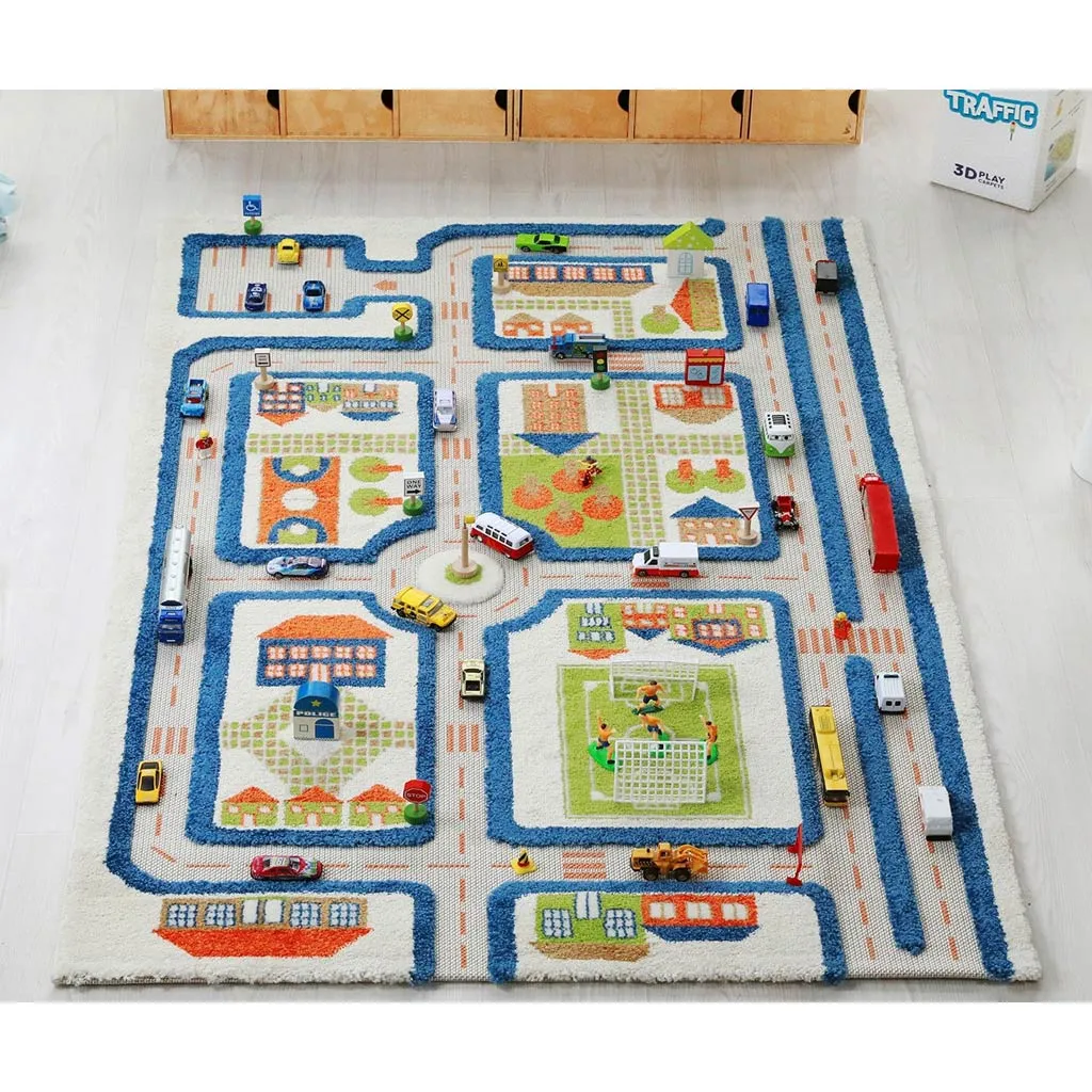 IVI Play Rug Traffic Blue Medium