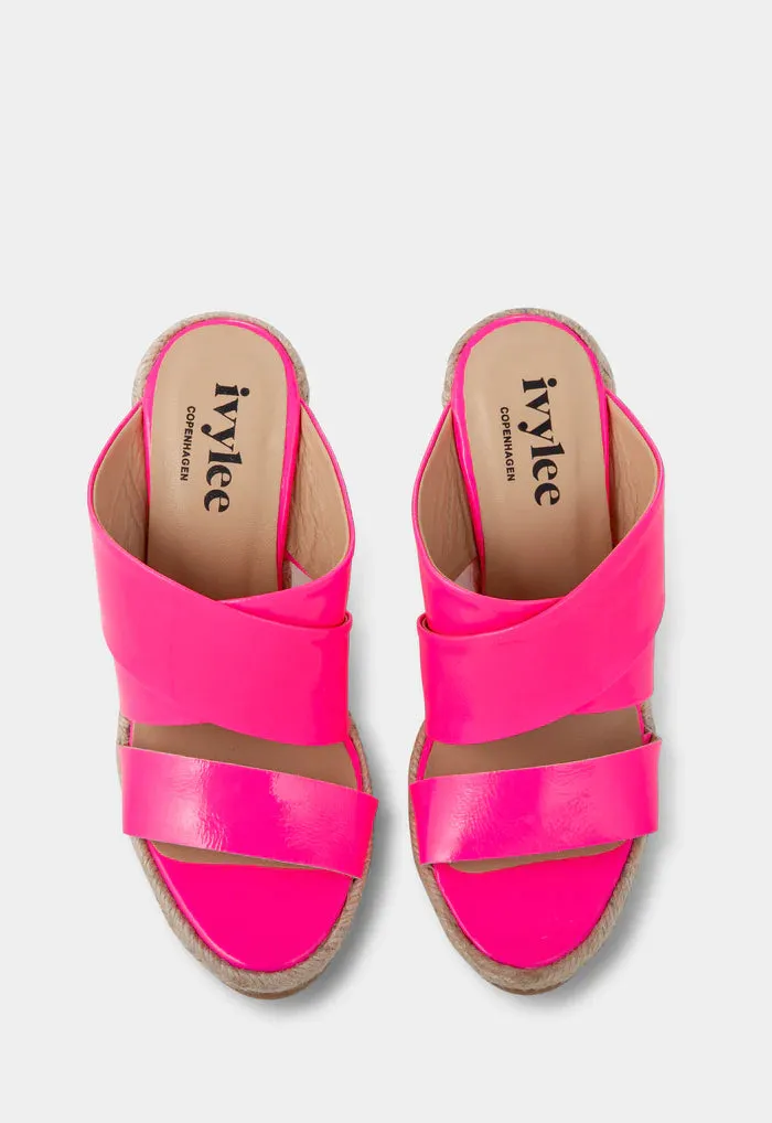 IVYLEE COPHENHAGEN - Bella Espadrille Wedges PATENT PINK