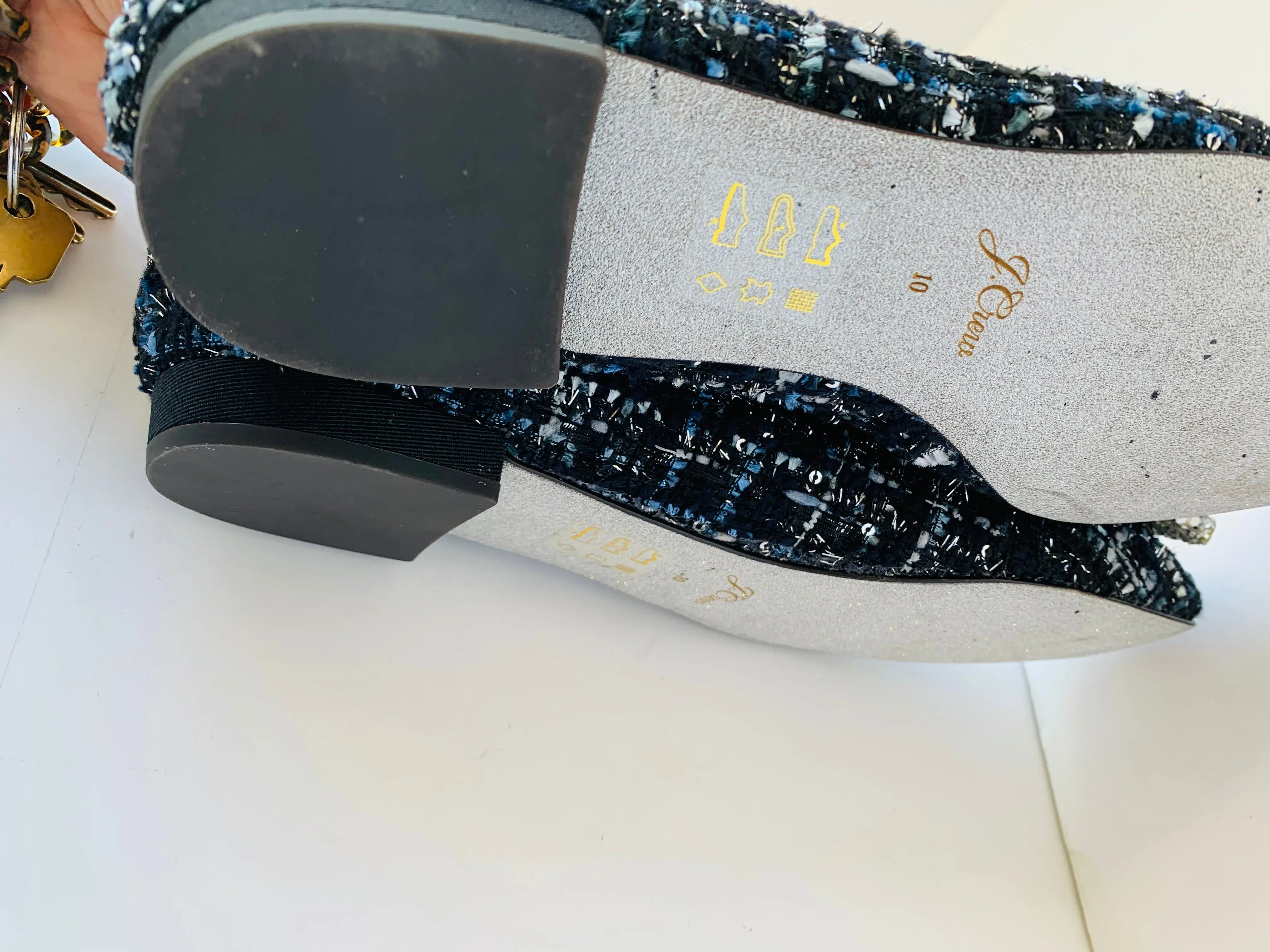 J. Crew Women’s Sally Ballet Flat in Tweed Size 10