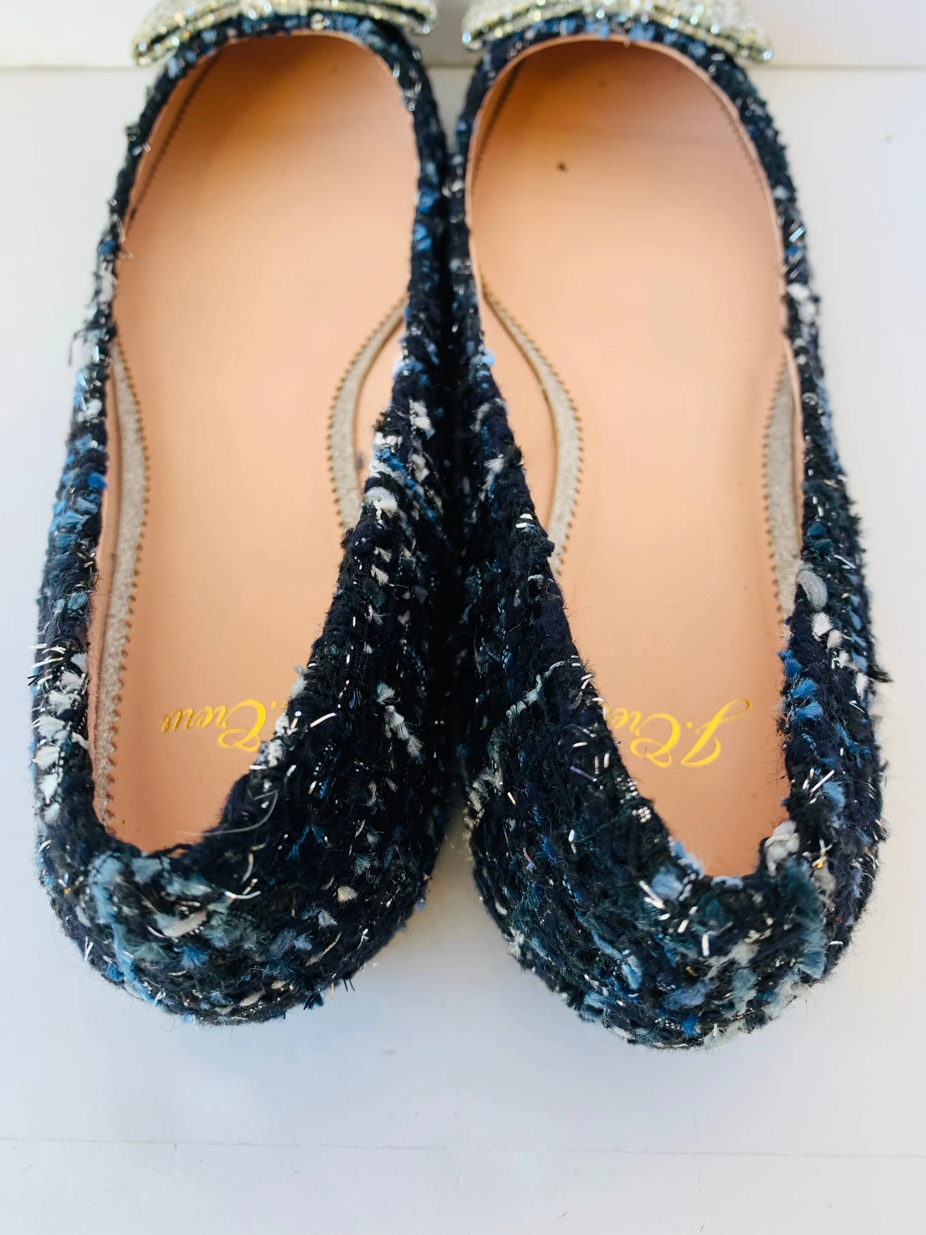 J. Crew Women’s Sally Ballet Flat in Tweed Size 10