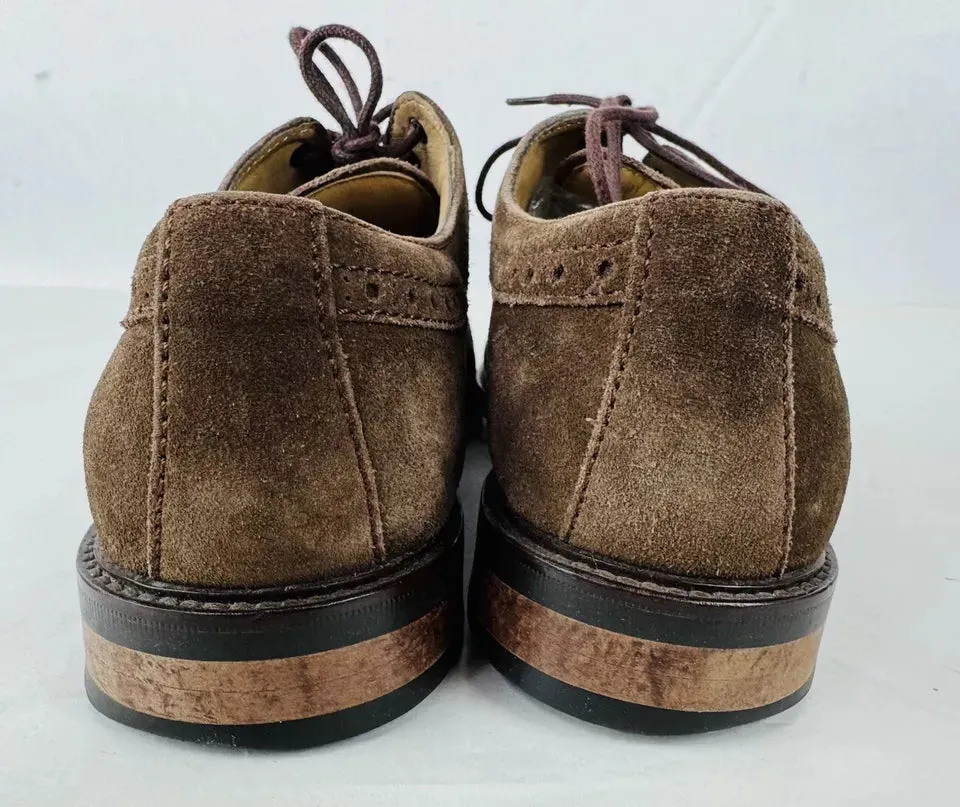 JONES Bootmakers Longwood Brown Suede Men’s Brogues Size UK 7