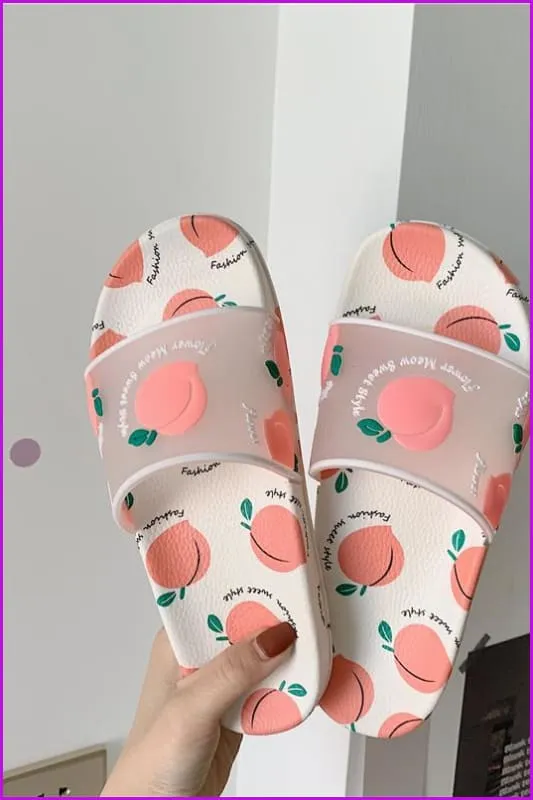 Kawaii Cartoon Fruit Beach Slippers F14840