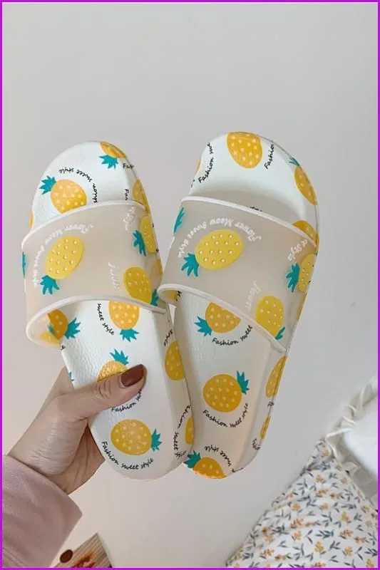 Kawaii Cartoon Fruit Beach Slippers F14840