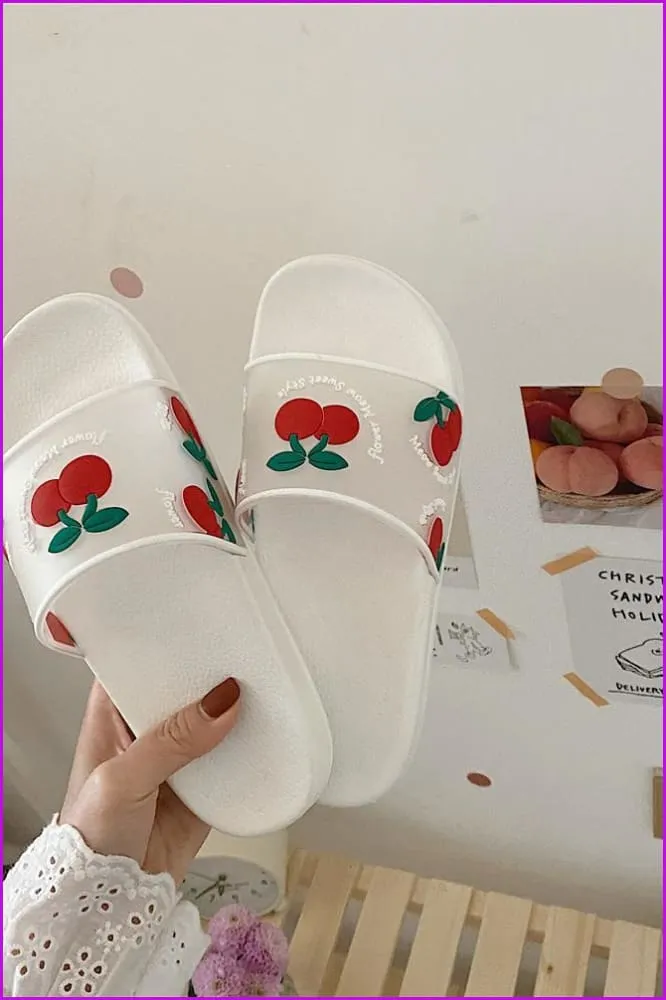 Kawaii Cartoon Fruit Beach Slippers F14840