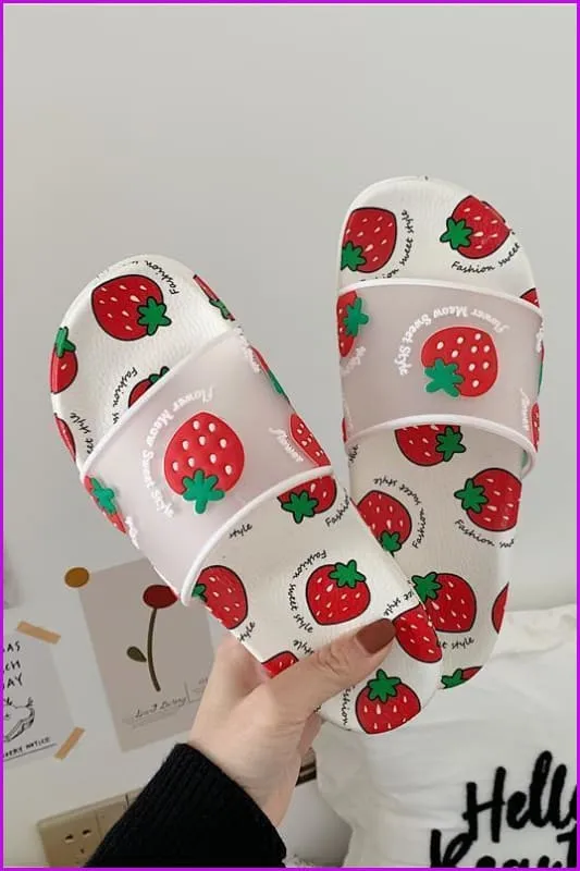 Kawaii Cartoon Fruit Beach Slippers F14840