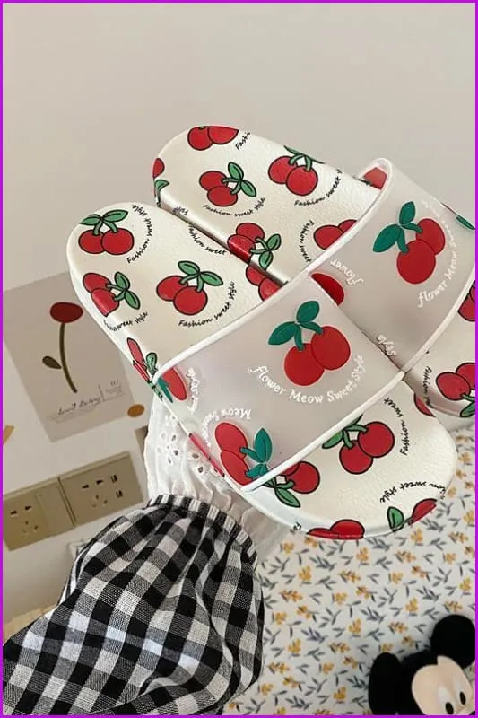 Kawaii Cartoon Fruit Beach Slippers F14840