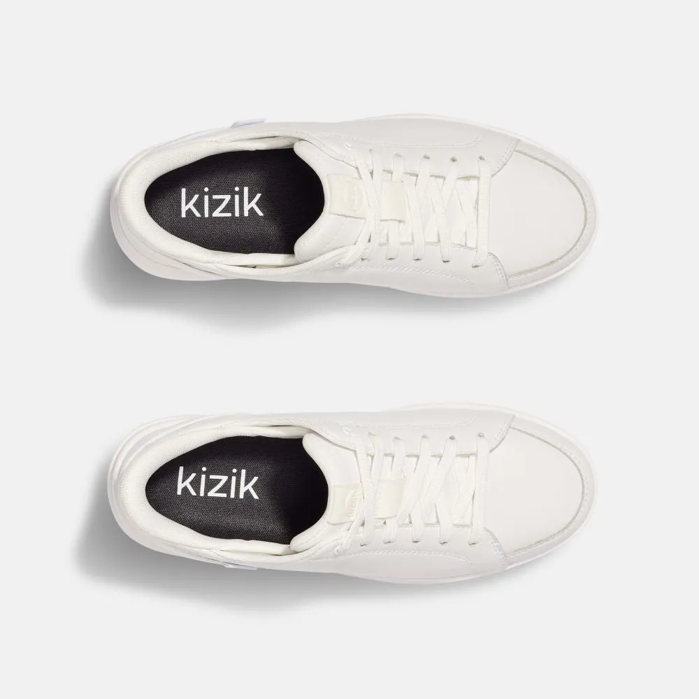 'KIZIK' Women's Sydney Leather Sneaker - White