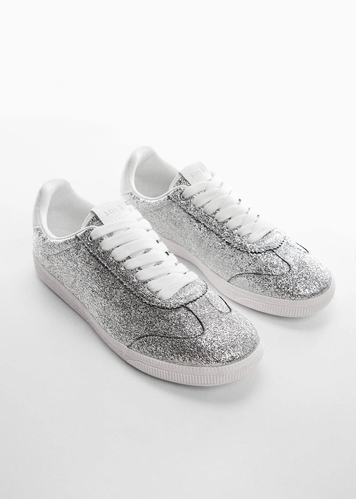 Lace glitter sneakers