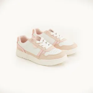 Lace Up Sneaker.Gold Glitter Detail.