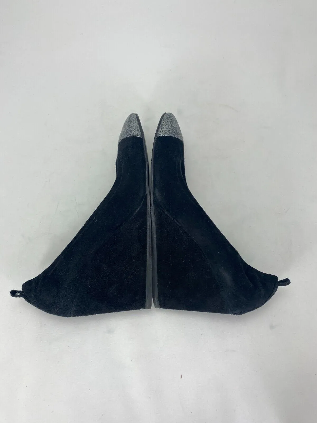 Lanvin black suede wedge pumps size UK7/US9