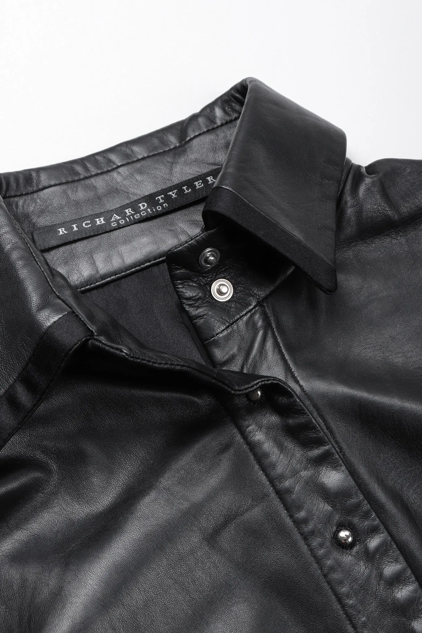 Leather Folded Cuff Shirt