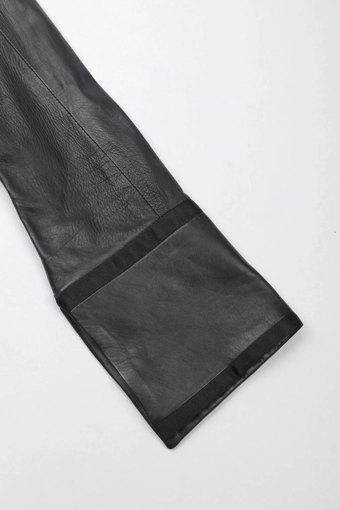 Leather Folded Cuff Shirt