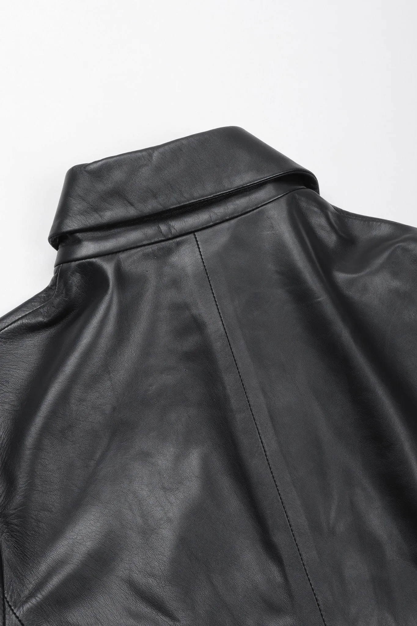 Leather Folded Cuff Shirt