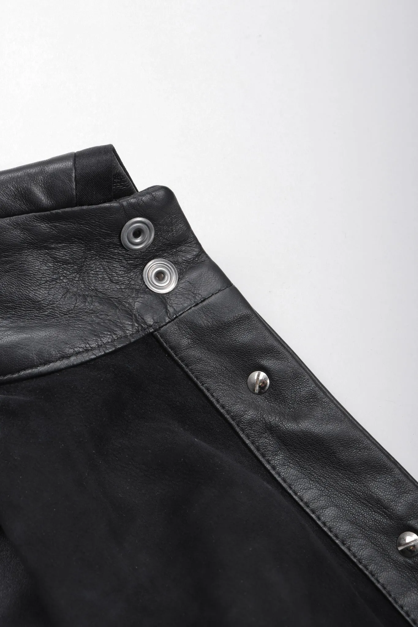 Leather Folded Cuff Shirt
