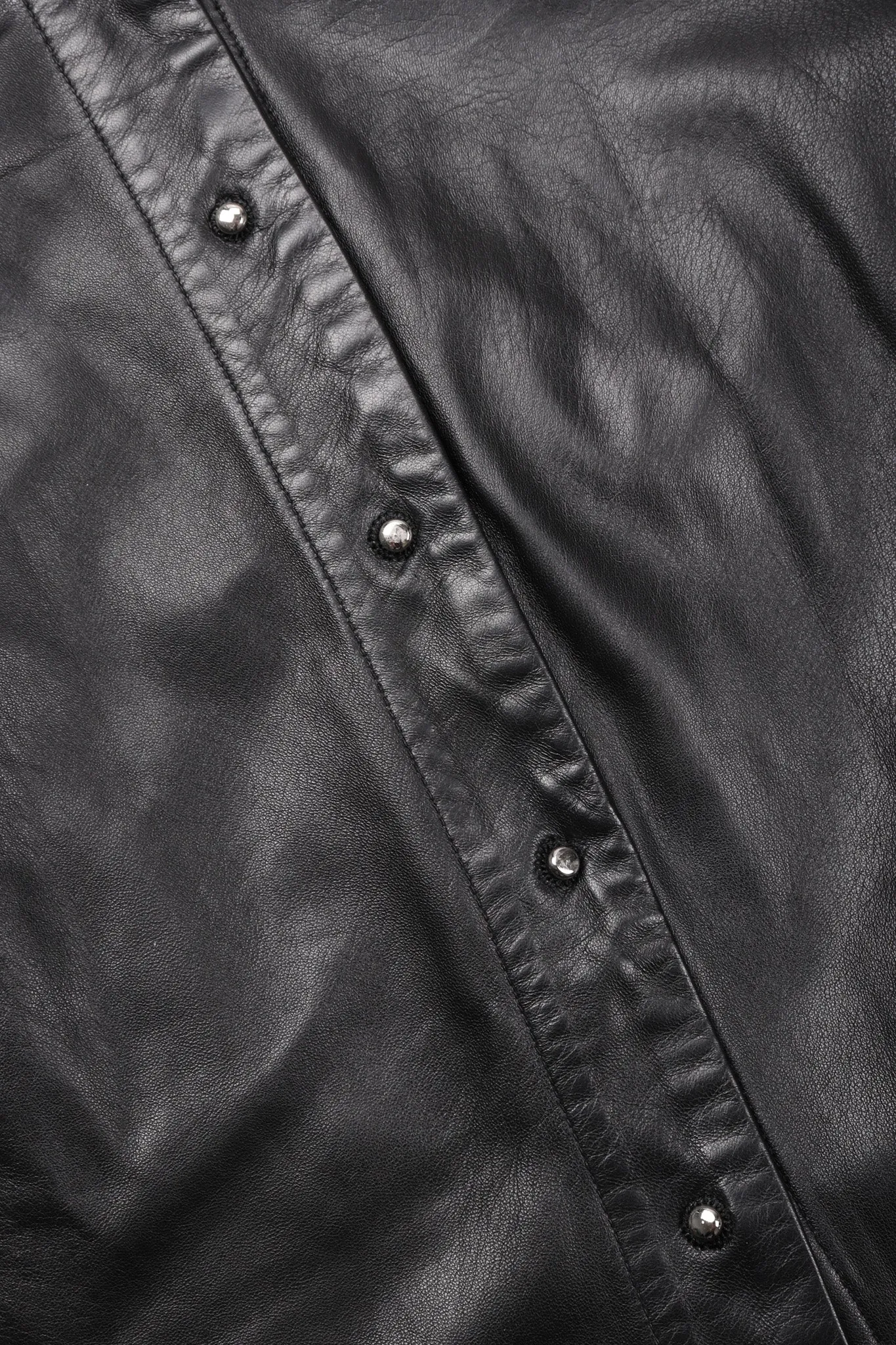 Leather Folded Cuff Shirt