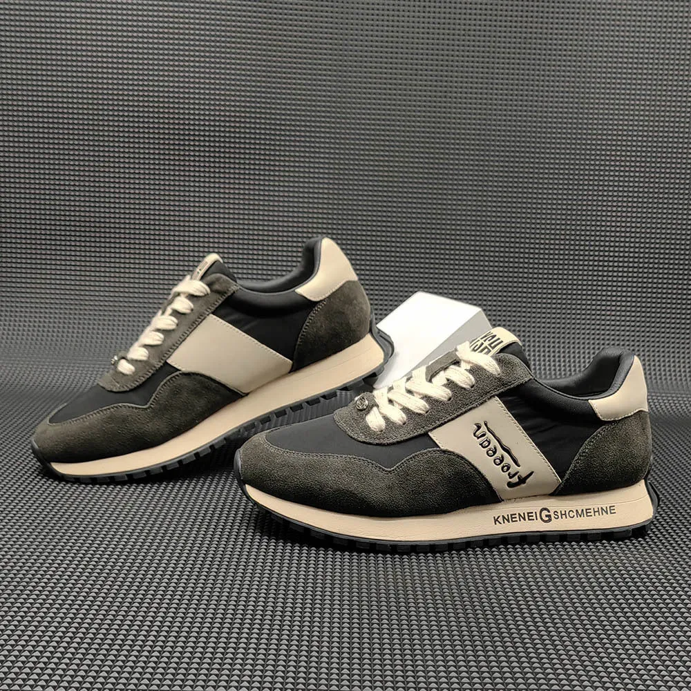 Men Fashion Patchwork Suede Casual Training Sneakers