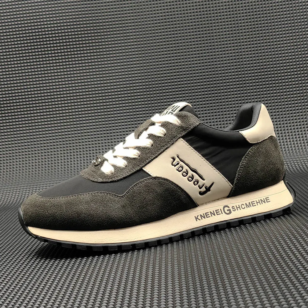 Men Fashion Patchwork Suede Casual Training Sneakers
