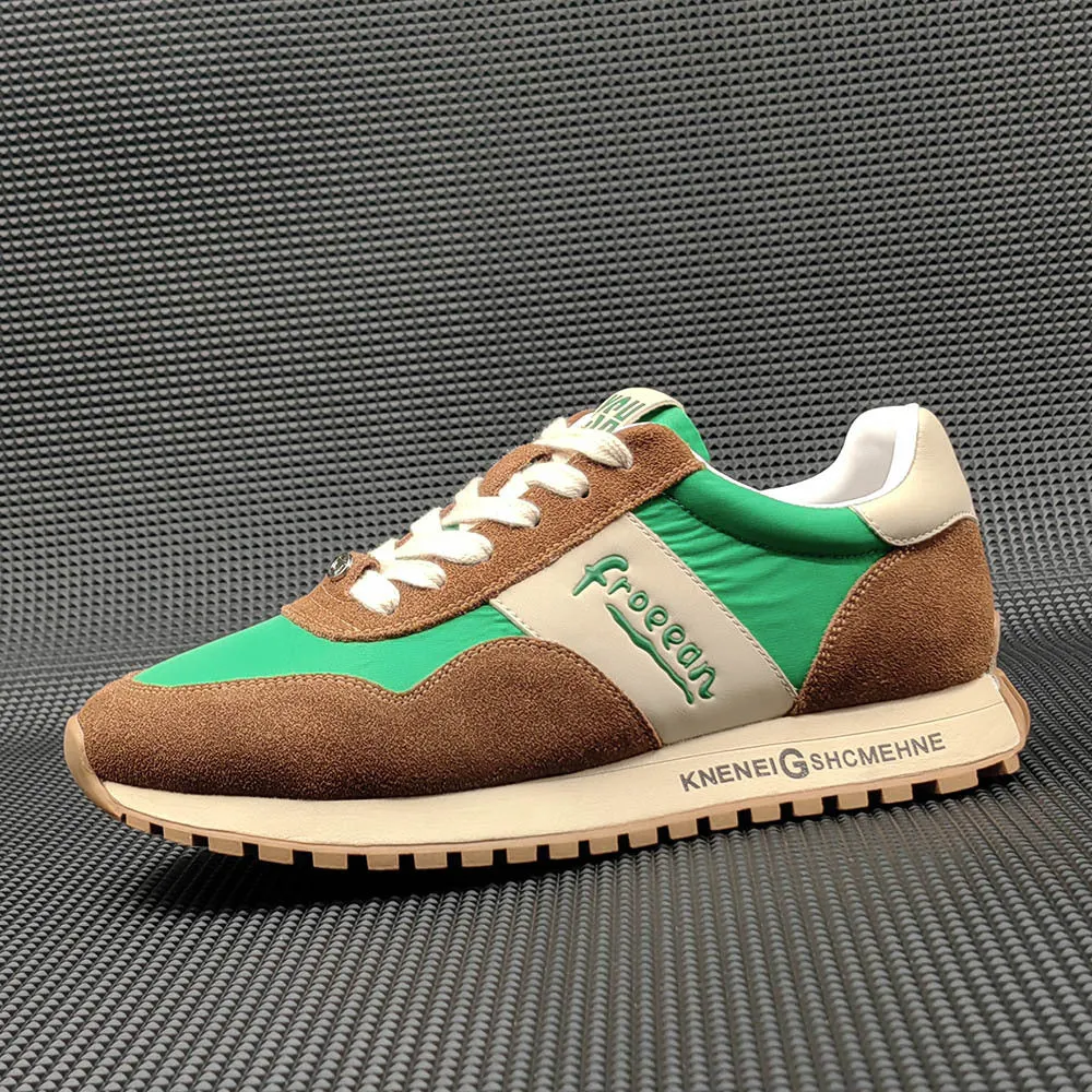 Men Fashion Patchwork Suede Casual Training Sneakers