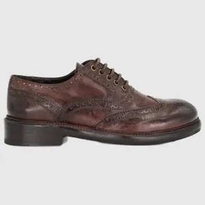 Men's Leather Brogue Derby in Bronzato (JPU37340/5)
