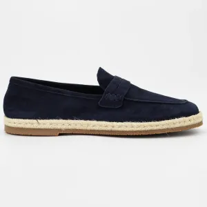 Men's loafer in calf leather suede camoscio navy (CONU0960002/541)