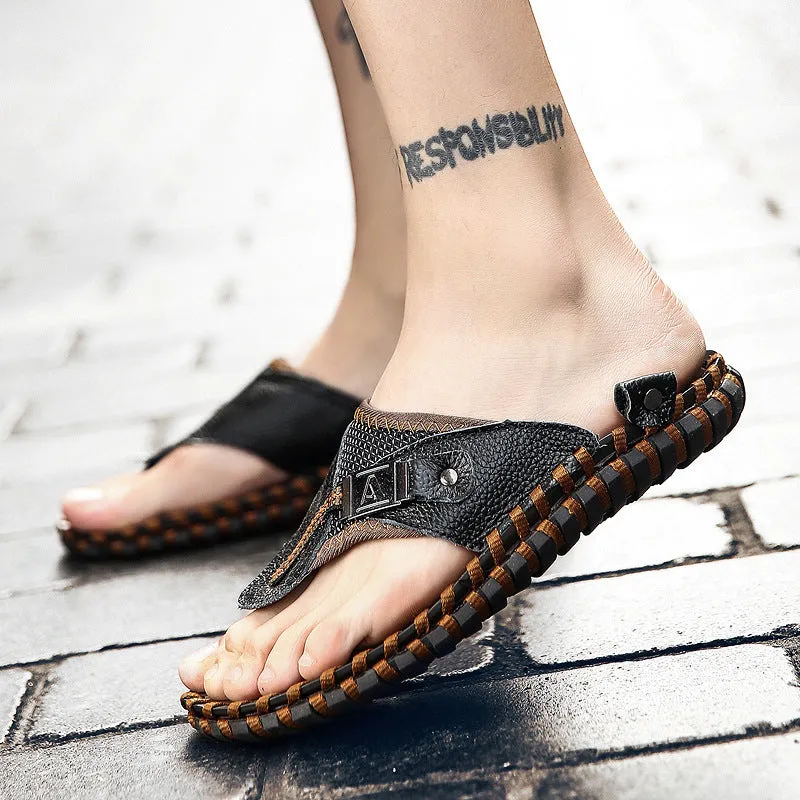 Men's Slippers Light Casual Flip-flops Beach Shoes