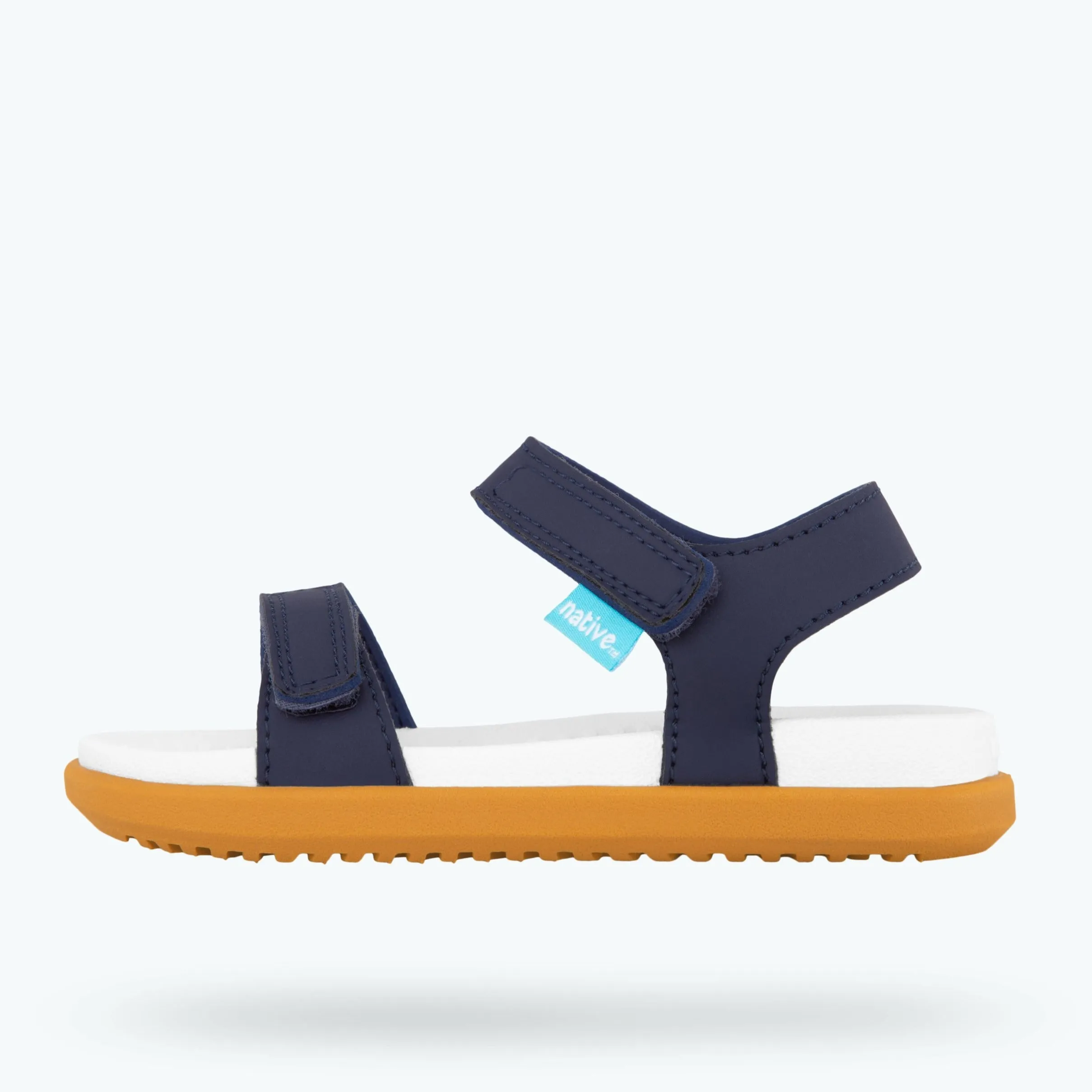 Native Shoes Blue/Shell White/Toffee Brown Toddler/Children's Charley Sandal