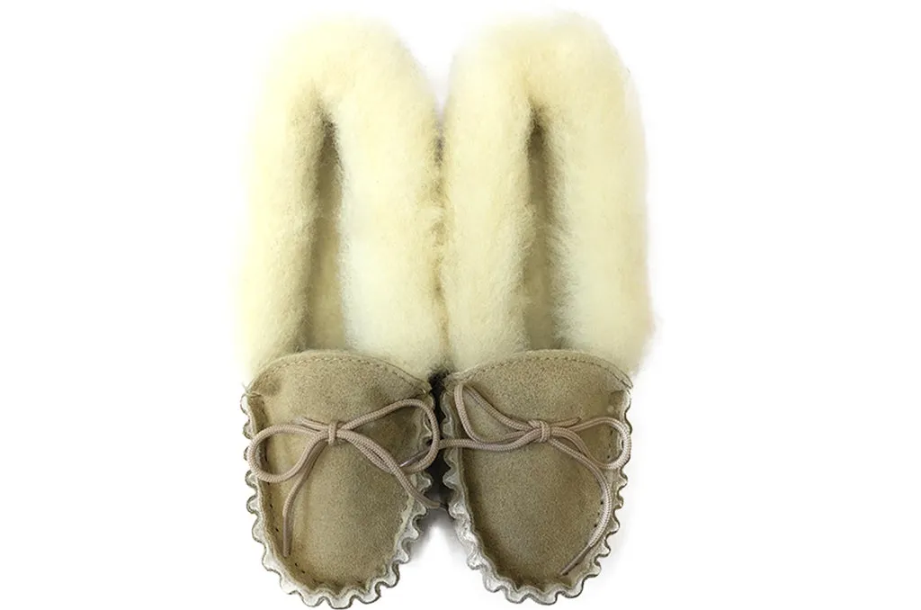 Natural Ladies Moccasins Soft Sole