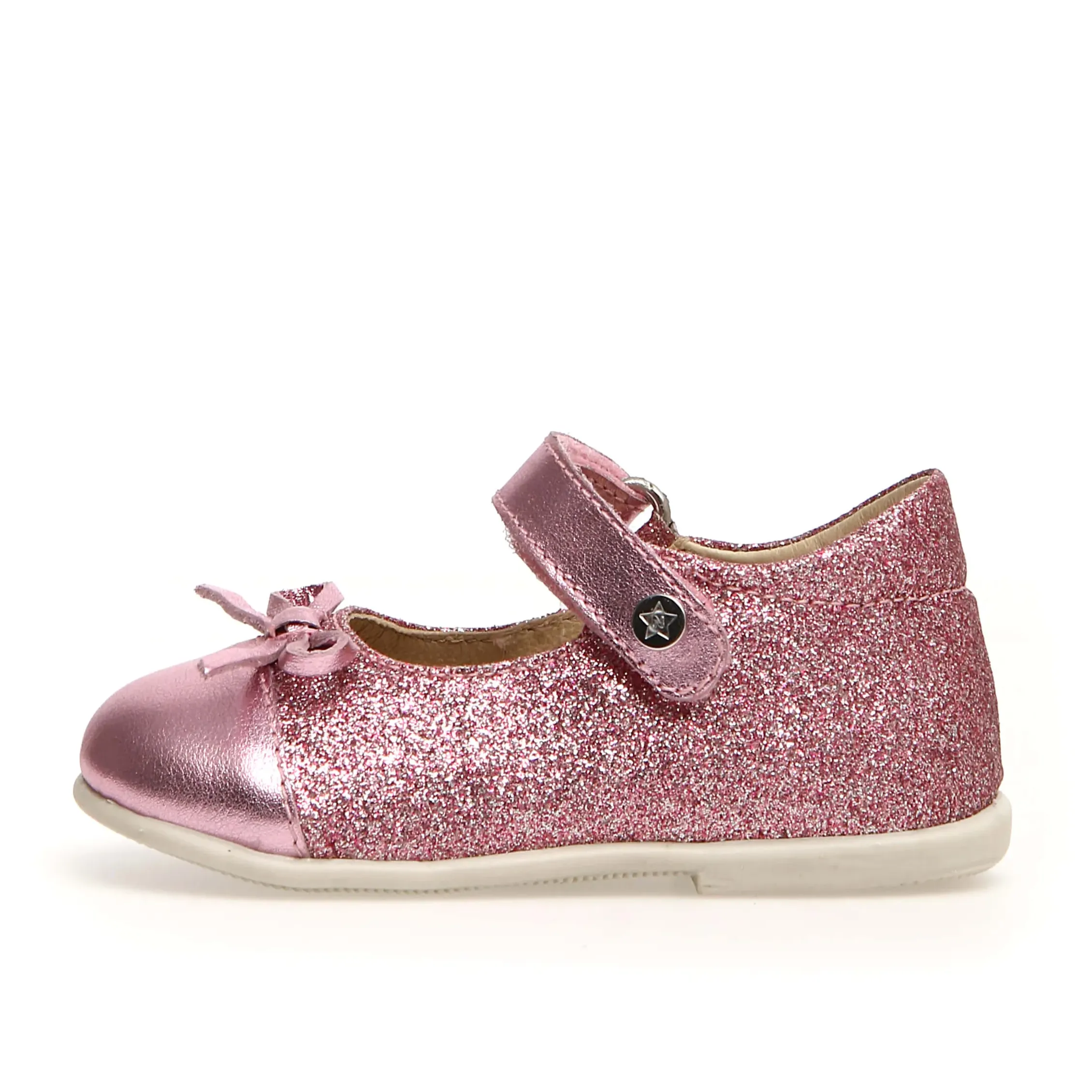 Naturino Salleny Girl's Dress Shoes - Metallic / Glitter Pink
