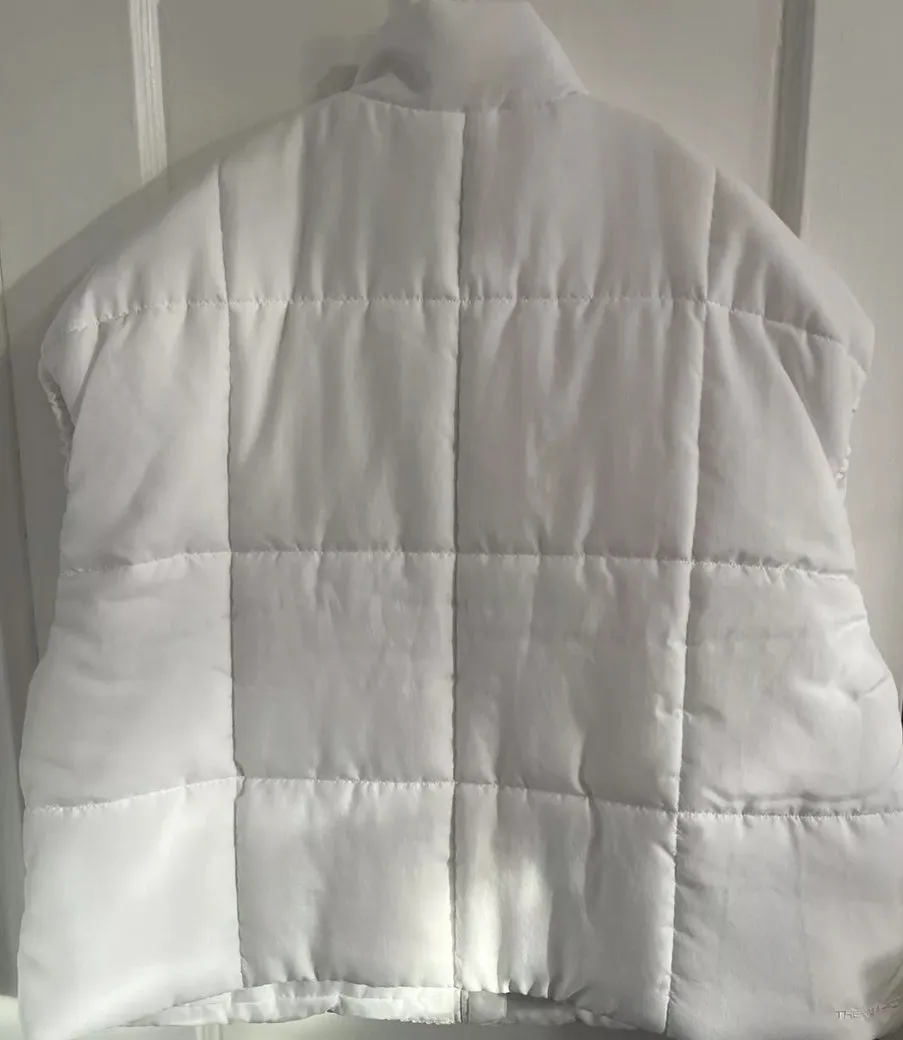 NEW! NIKE Classic Puffer Therma-Fit Oversized L Lrg Large Adult Women Sleeveless White Vest Jacket