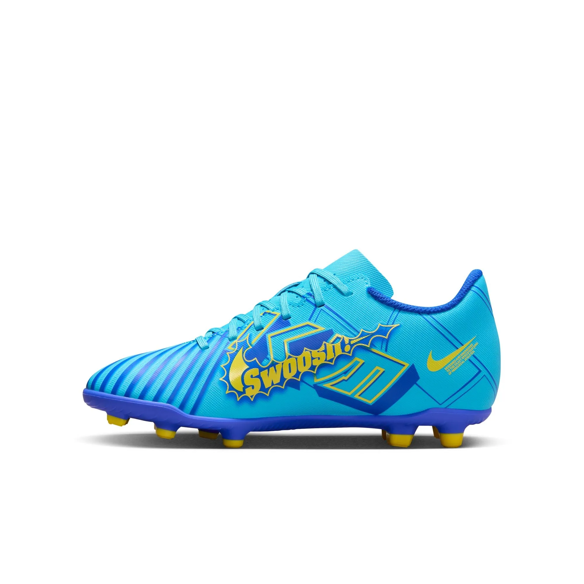 Nike Junior Mercurial Vapor 15 Club KM FG/MG Soccer Cleat - Baltic Blue/White