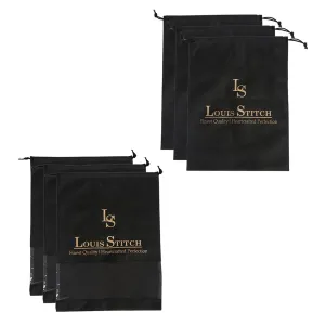 Non Woven Shoe Bag Pack Of  6 Black Plain & See Thru