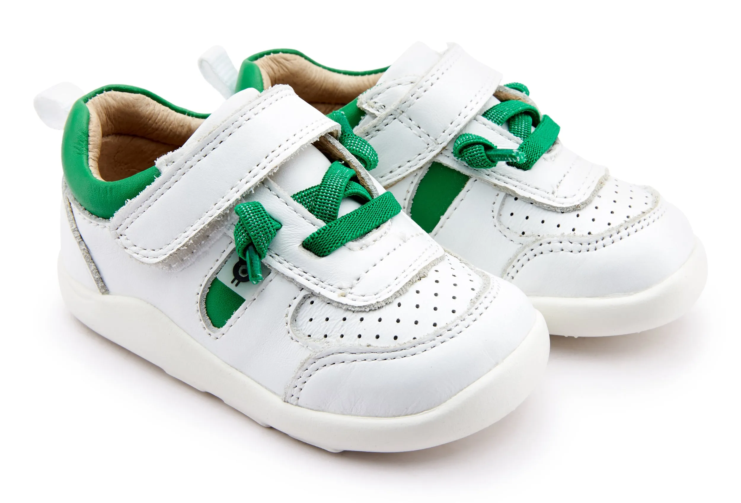 Old Soles Boy's & Girl's 8033 Drop-In Sneakers - Snow/Neon Green