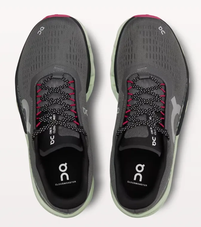 On Running Womens Trainer Cloudmonster 2 Asphalt/Lima