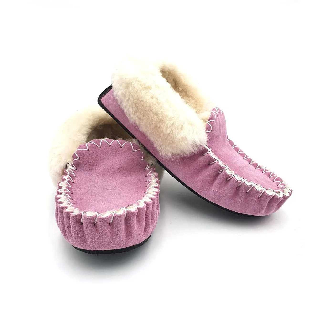 Pink & White Moccasins