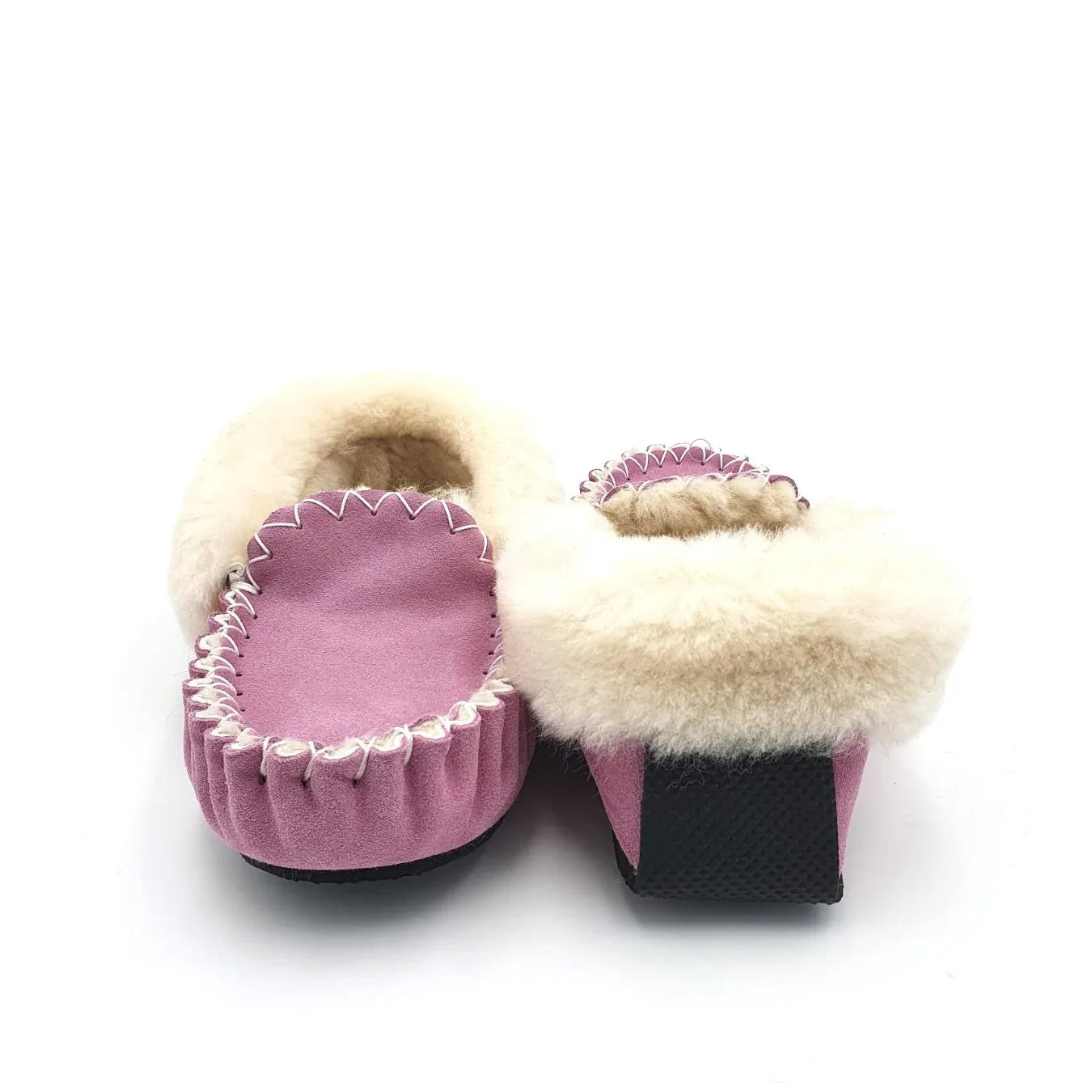 Pink & White Moccasins